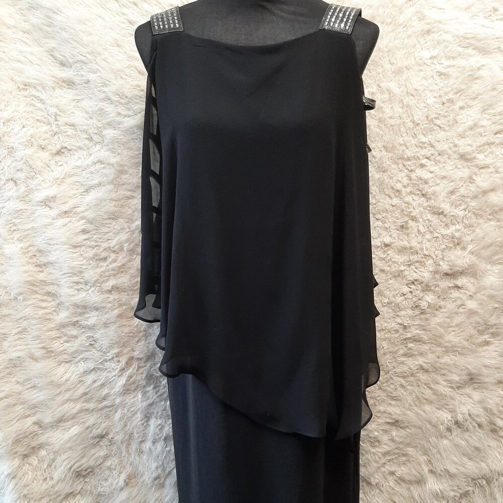 MSK Womens Chiffon Embellished Cocktail And Party Dress Size M
